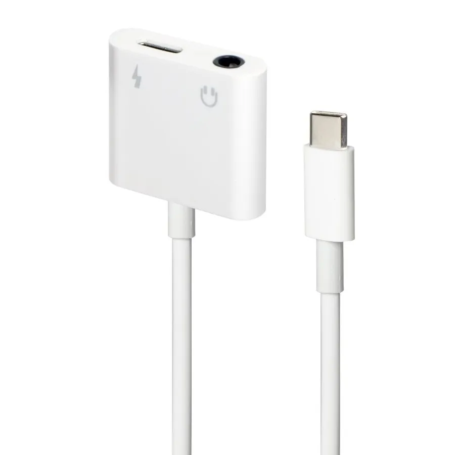 Адаптер Cablexpert USB Type-C - 3.5 мм/USB Type-C (M/F), 0.1 м, White (A-CM-3.5FP-01) - мініатюра 3