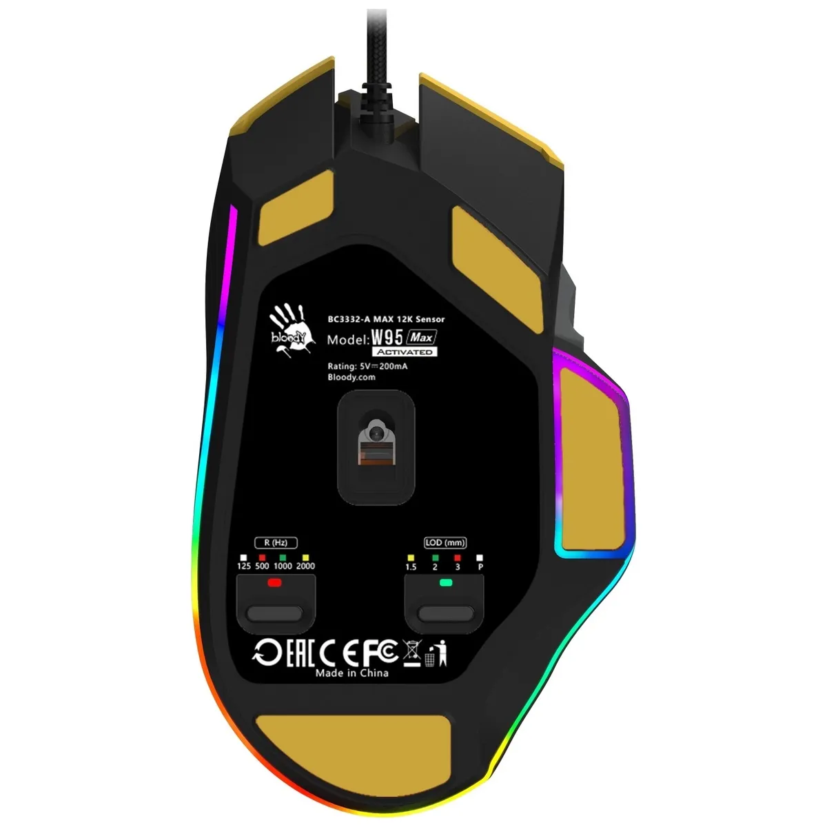 Миша A4Tech Bloody W95 Max Sports Lime - мініатюра 9