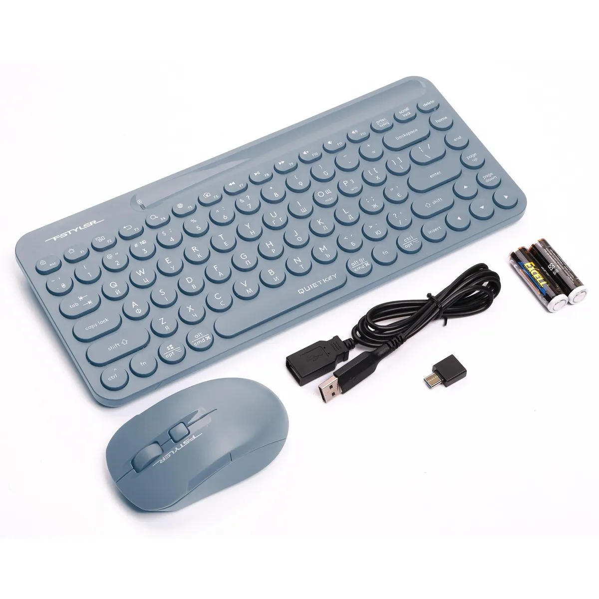 Комплект (клавіатура, миша) бездротовий A4Tech FG3200 Air2 Blue - мініатюра 5