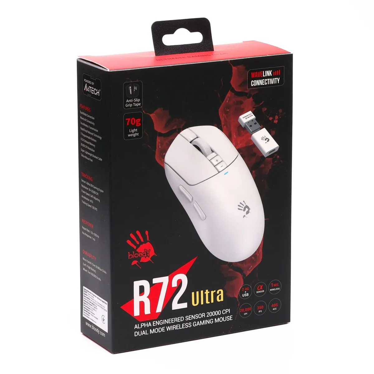 Миша бездротова Bloody R72 Ultra White - мініатюра 6