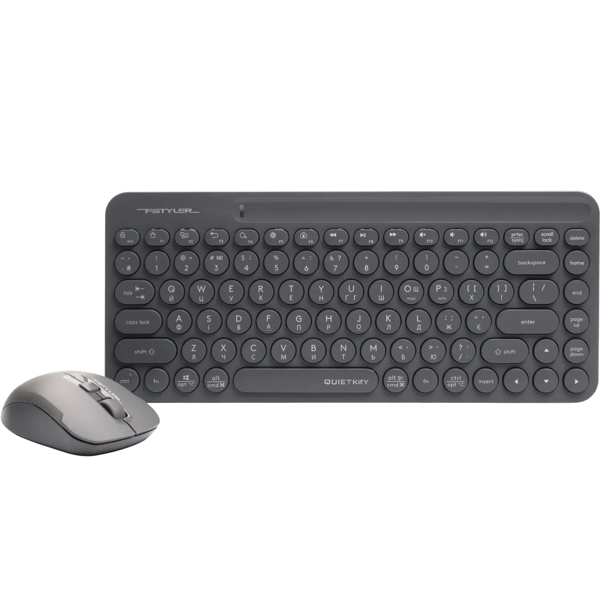 Комплект (клавіатура, миша) бездротовий A4Tech FG3200 Air2 Grey - зображення 1