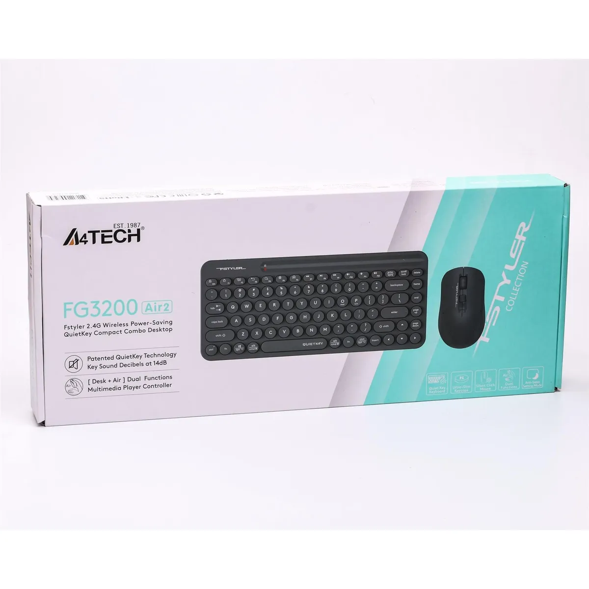 Комплект (клавіатура, миша) бездротовий A4Tech FG3200 Air2 Grey - мініатюра 6