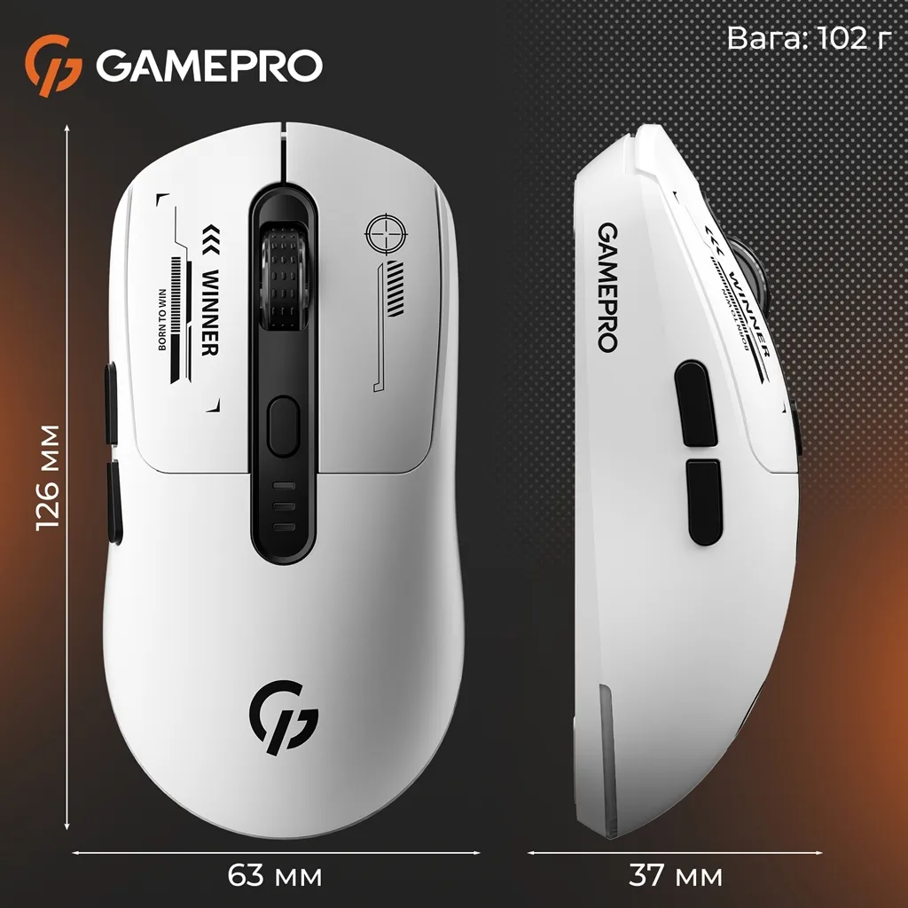 Миша бездротова GamePro Genesis Winner White (GM079W) - мініатюра 12