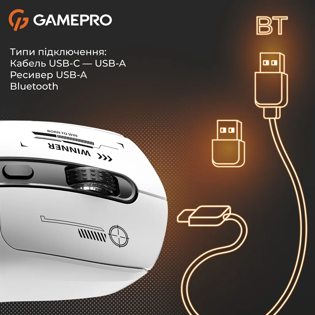 Миша бездротова GamePro Genesis Winner White (GM079W) - мініатюра 7