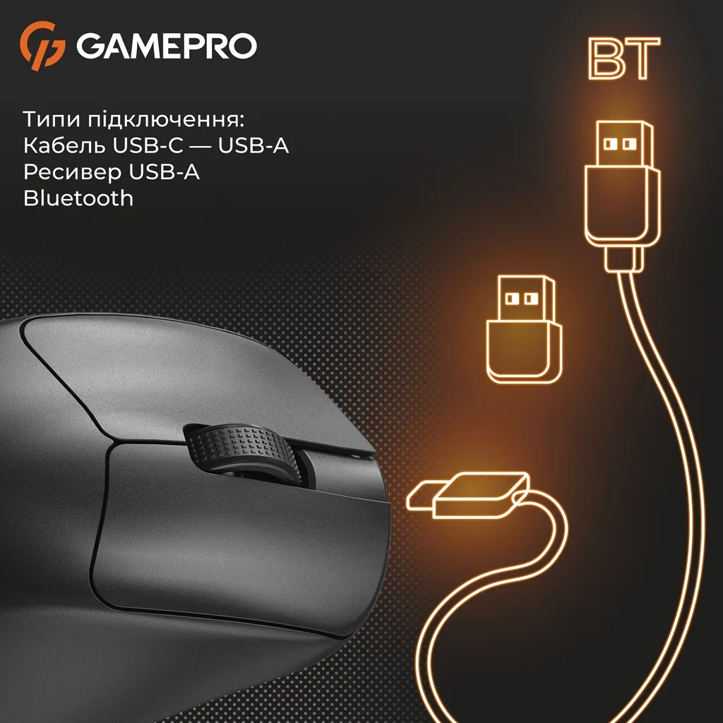 Миша бездротова GamePro Genesis Avenger Black (GM096B) - мініатюра 6