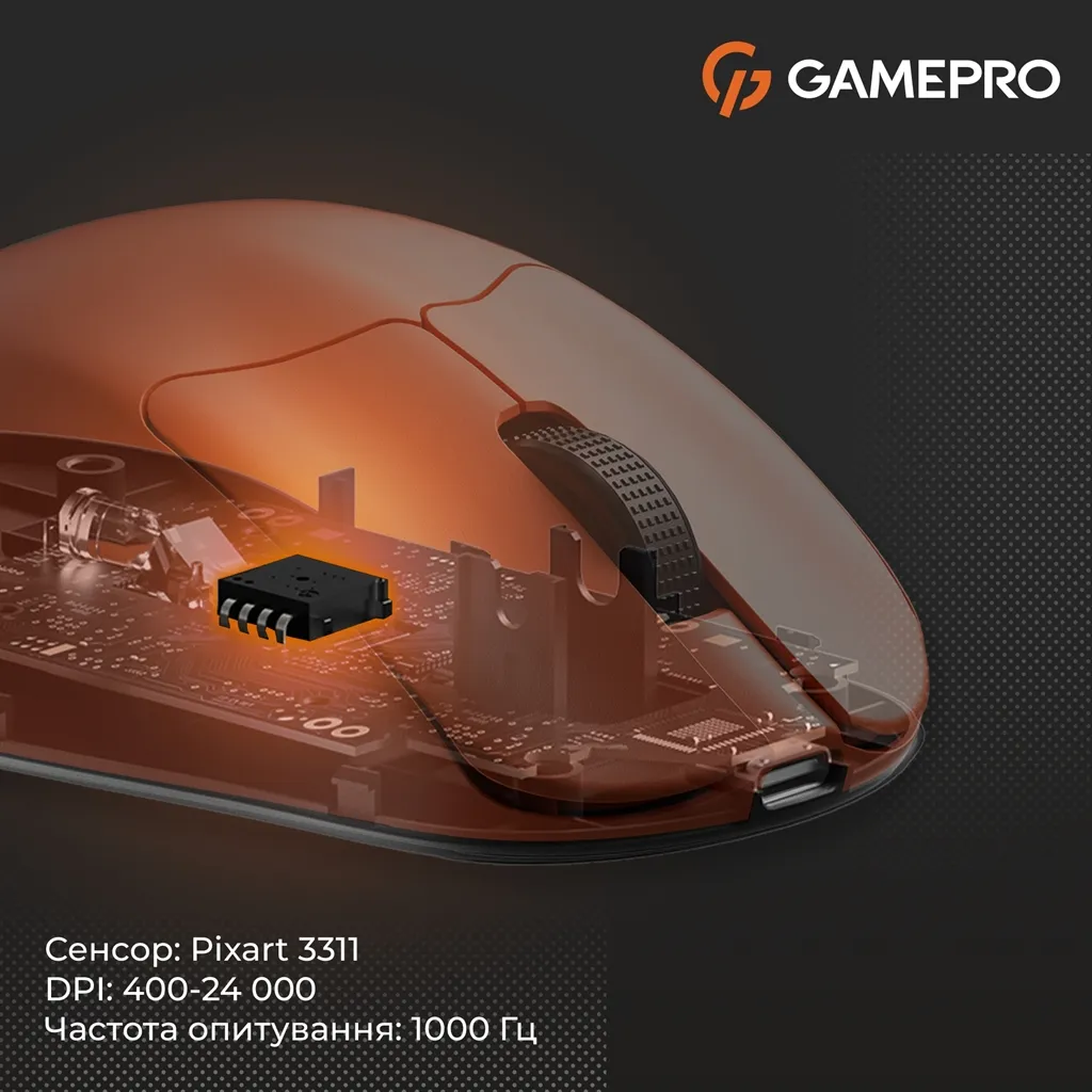 Миша бездротова GamePro Genesis Avenger Orange (GM096O) - мініатюра 7
