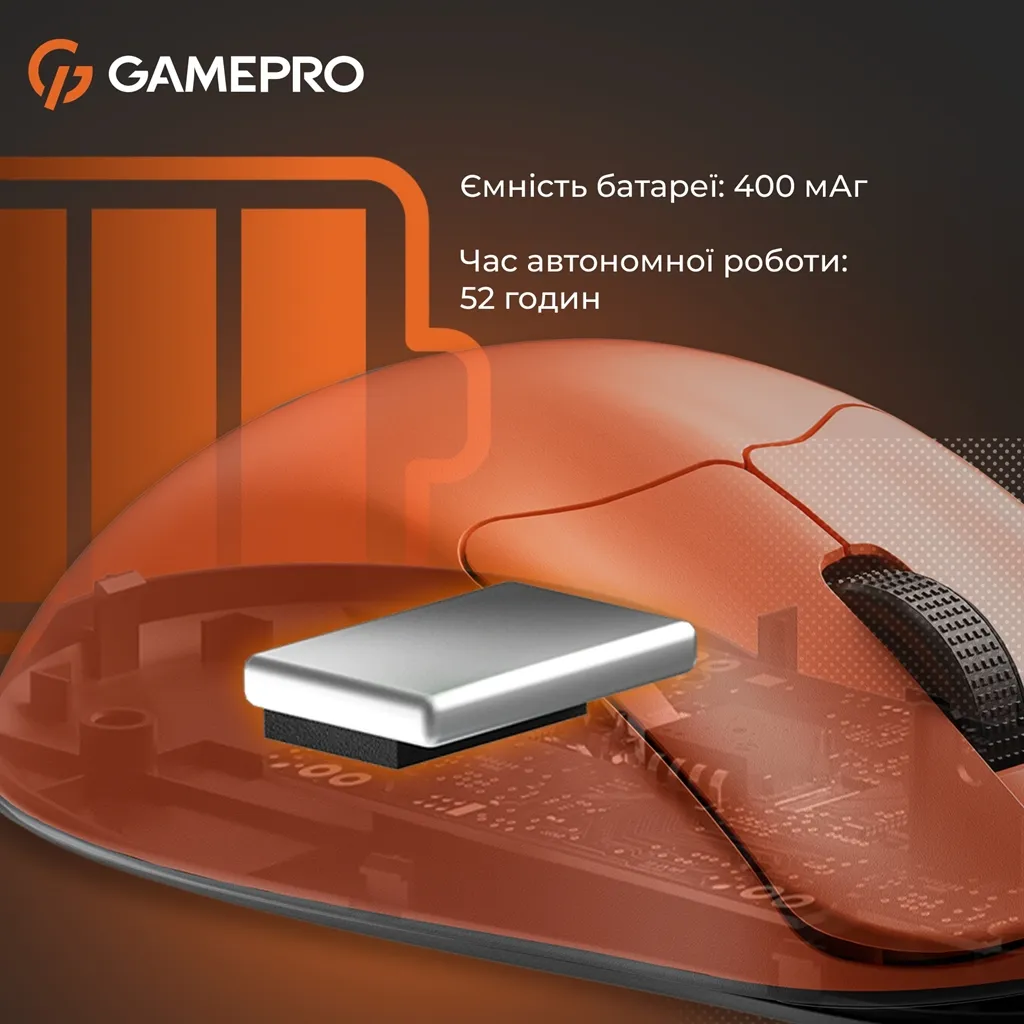 Миша бездротова GamePro Genesis Avenger Orange (GM096O) - мініатюра 8