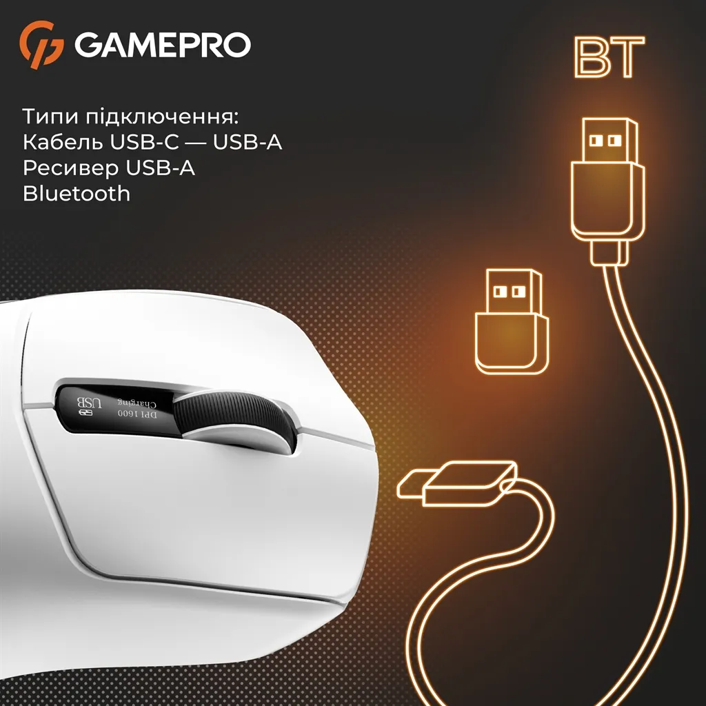 Миша бездротова GamePro Genesis Ranker White (GM012W) - мініатюра 6