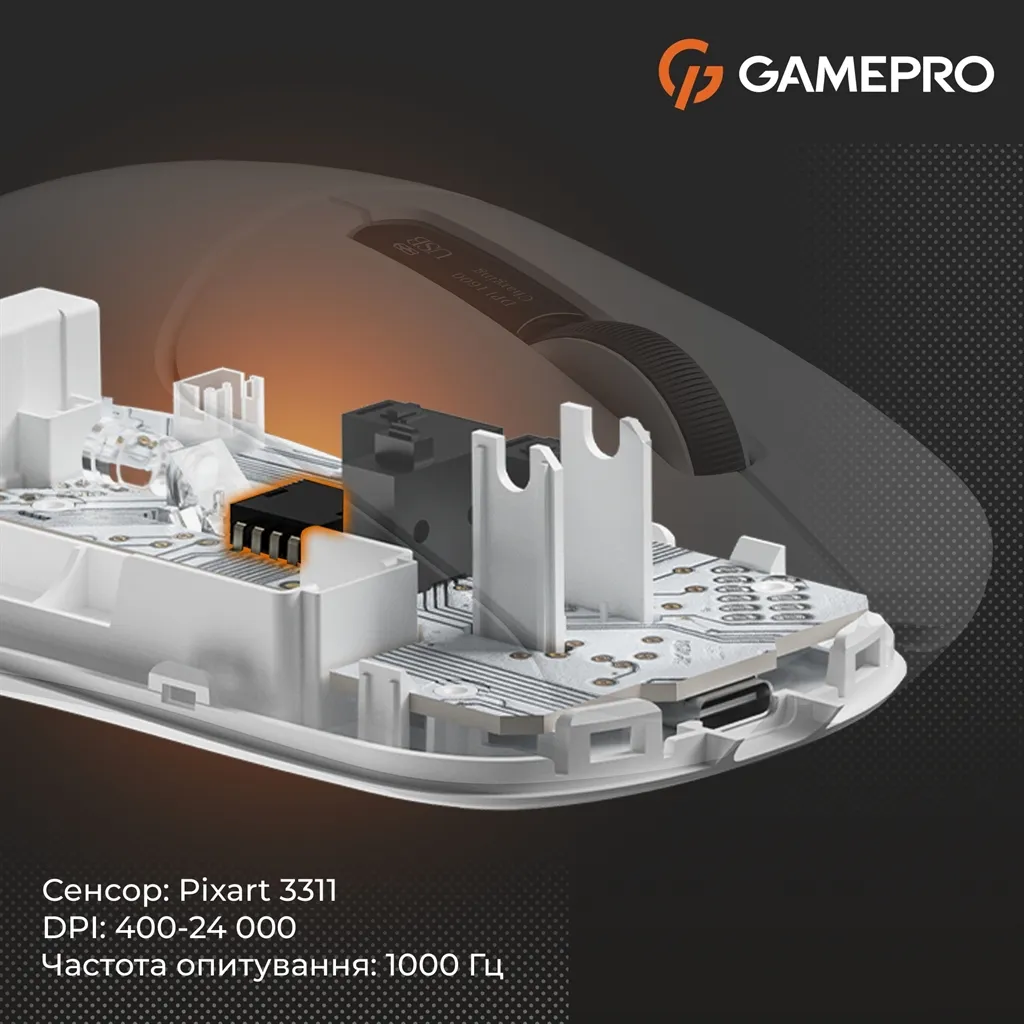 Миша бездротова GamePro Genesis Ranker White (GM012W) - мініатюра 7