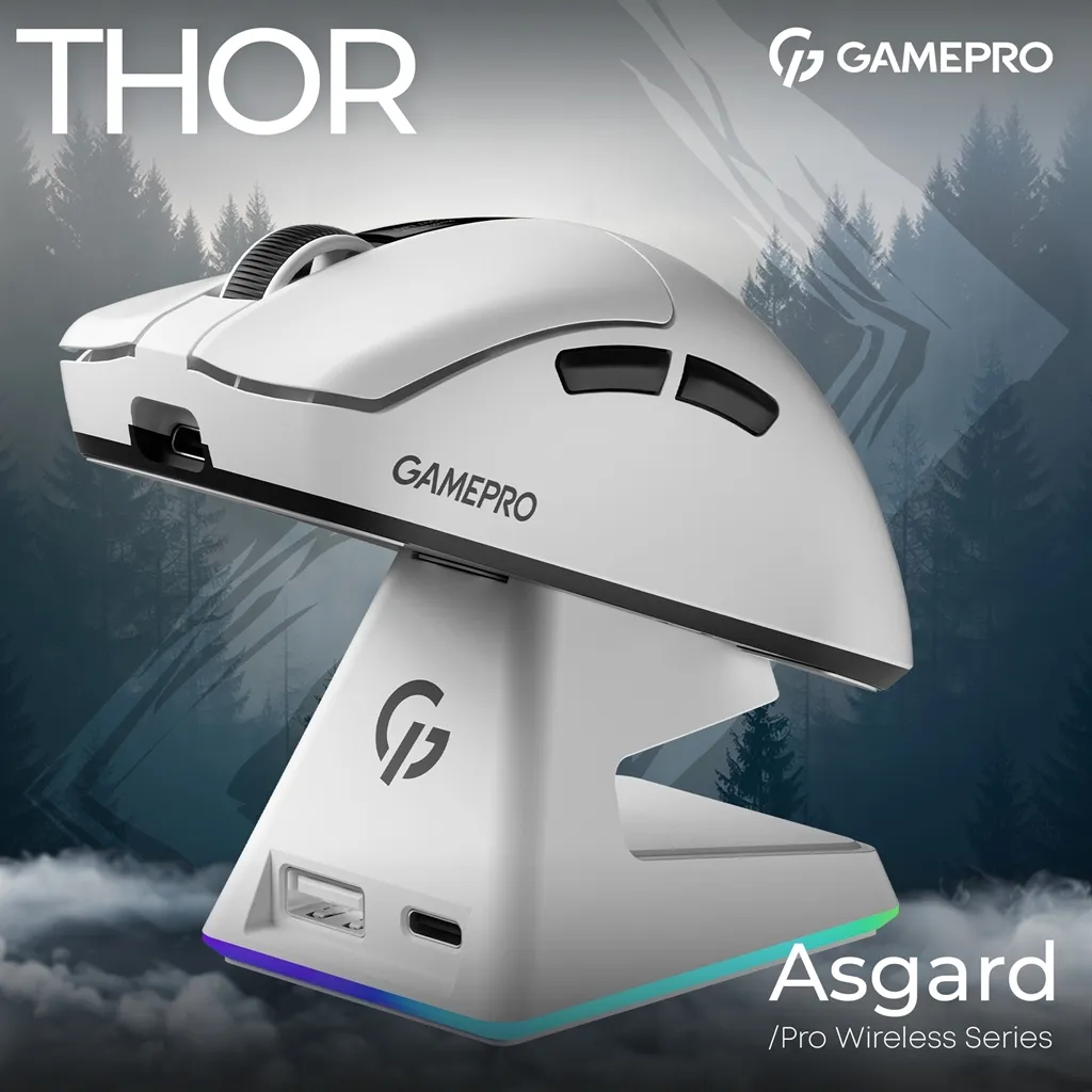 Миша бездротова GamePro Asgard Thor White (GM023W) - мініатюра 5