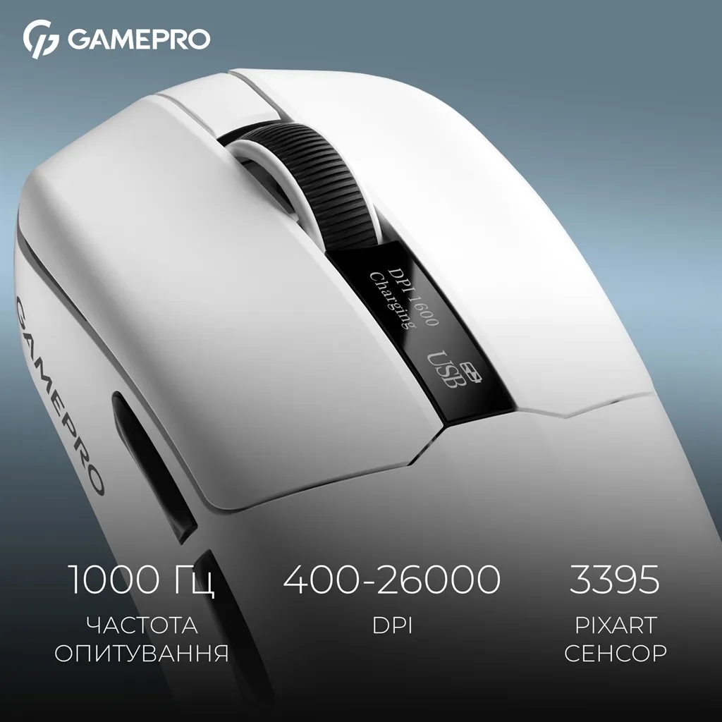 Миша бездротова GamePro Asgard Thor White (GM023W) - мініатюра 9