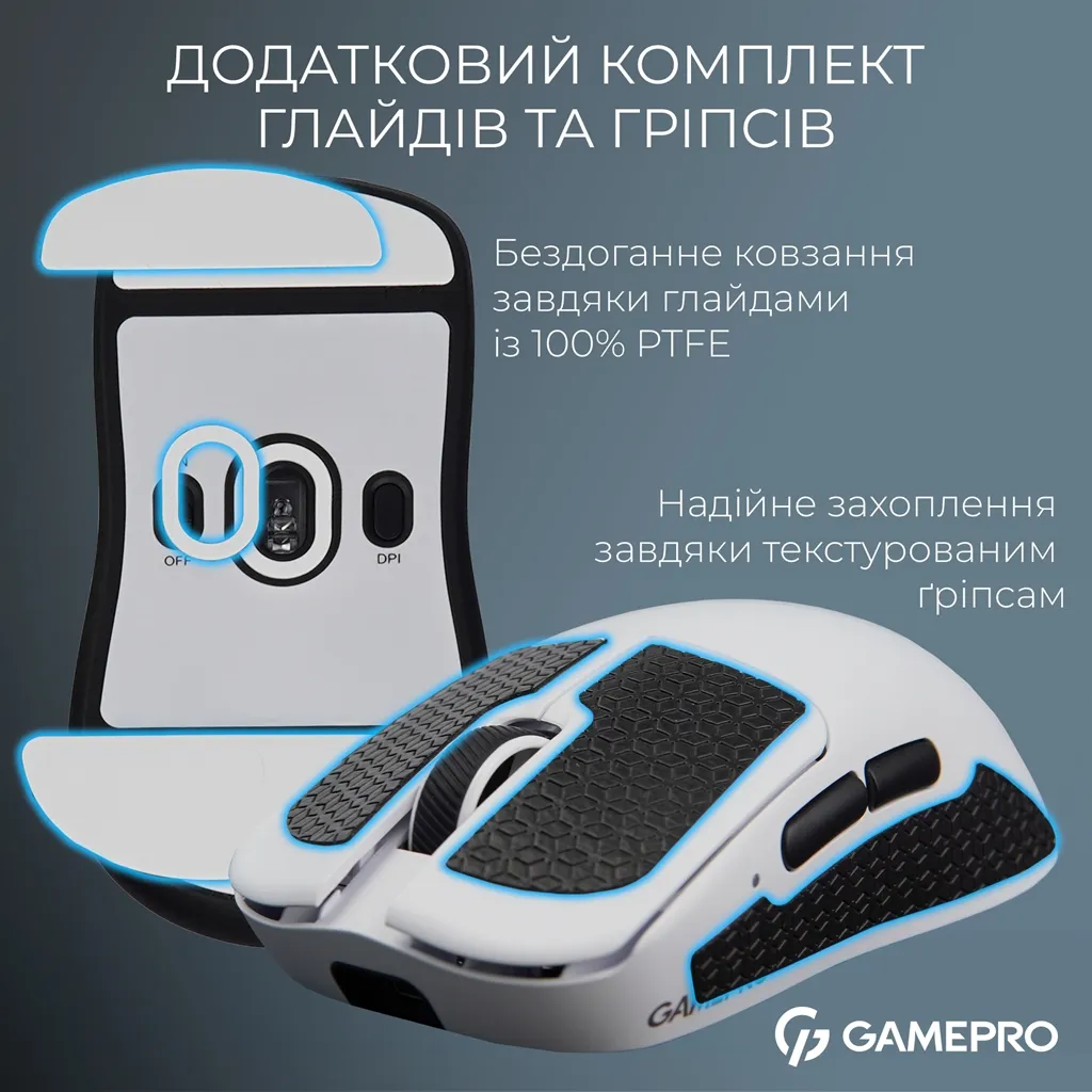 Миша бездротова GamePro Asgard Odin White (GM035W) - мініатюра 8