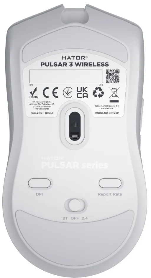 Миша бездротова Hator Pulsar 3 Wireless White (HTM631) - мініатюра 5