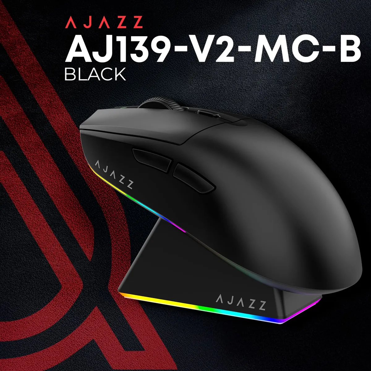 Миша бездротова Ajazz AJ139 V2 Black (AJ139-V2-MC-B) - мініатюра 6
