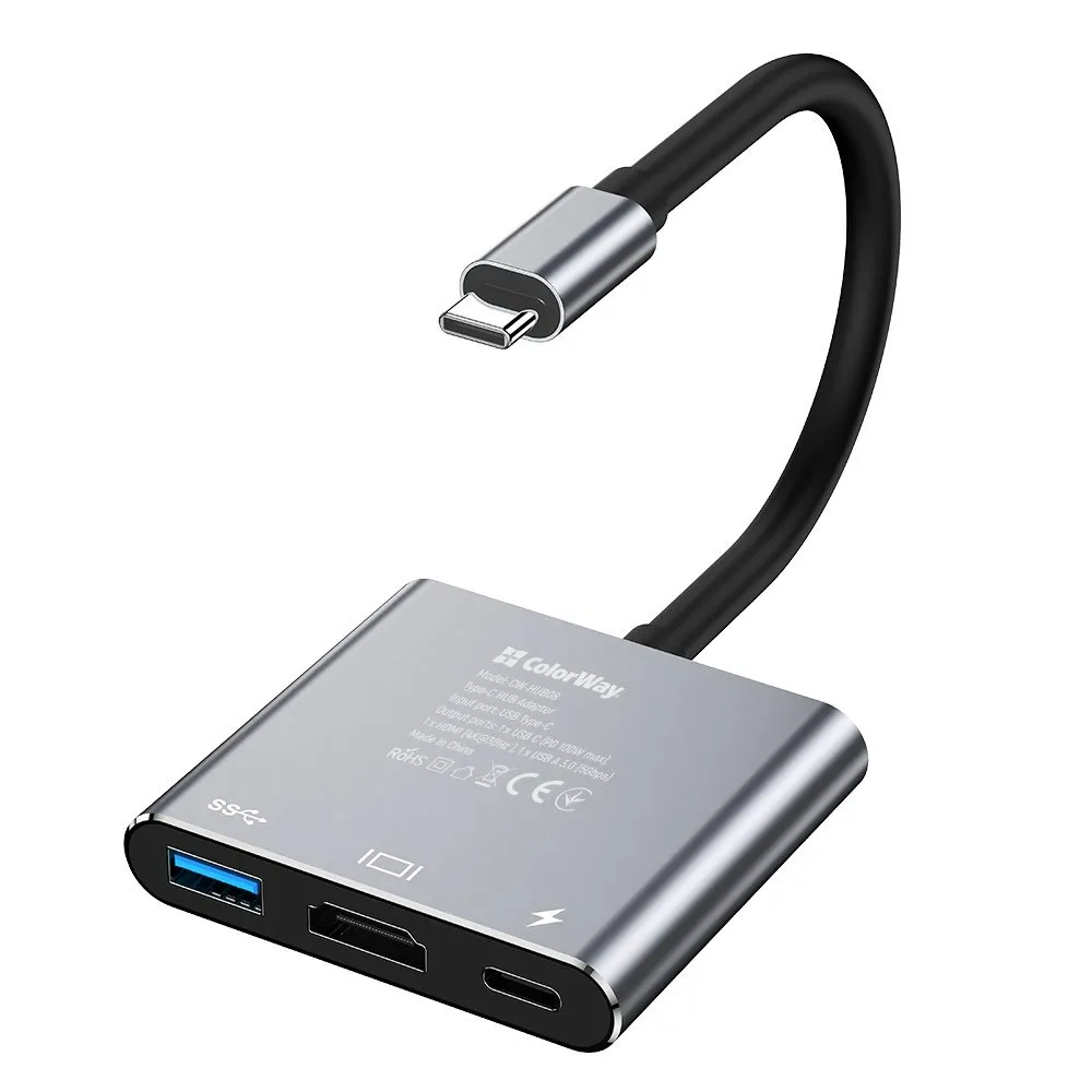USB-хаб СolorWay USB Type-C 3-в-1 (CW-HUB08) - мініатюра 10