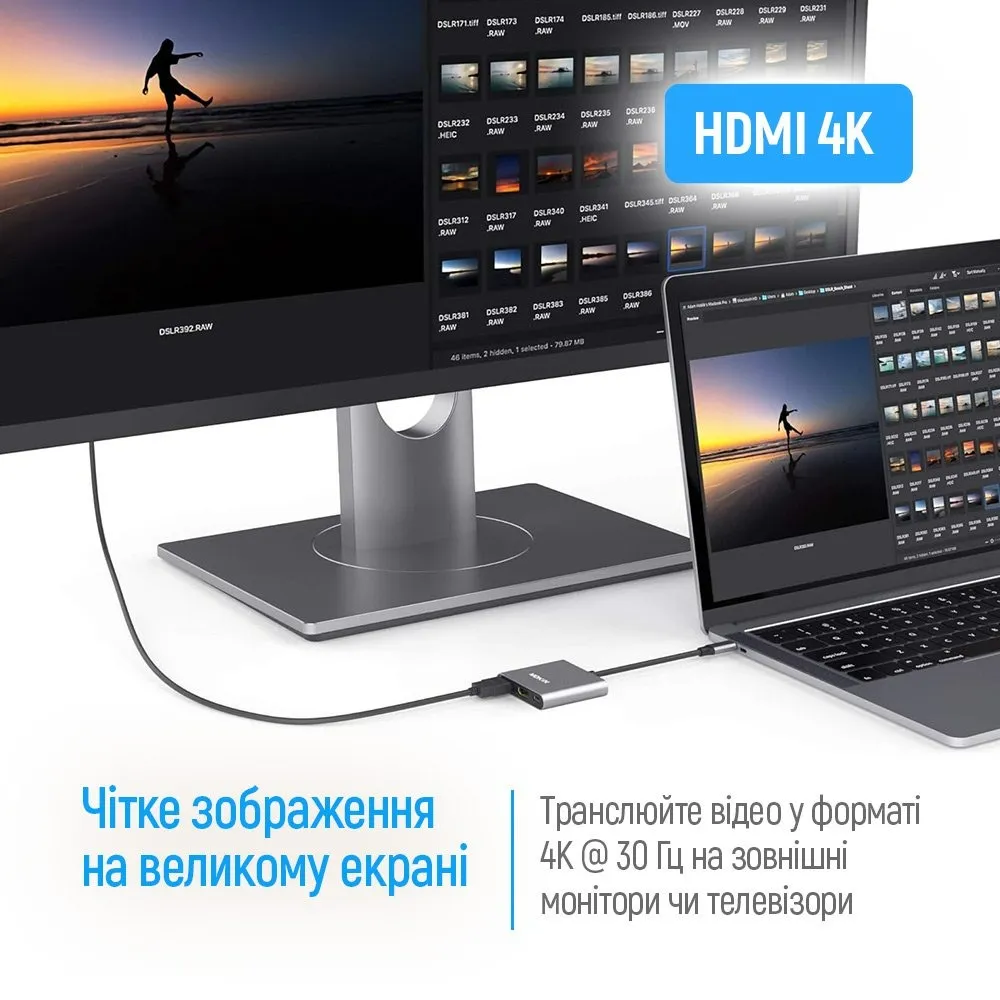 USB-хаб СolorWay USB Type-C 3-в-1 (CW-HUB08) - мініатюра 6