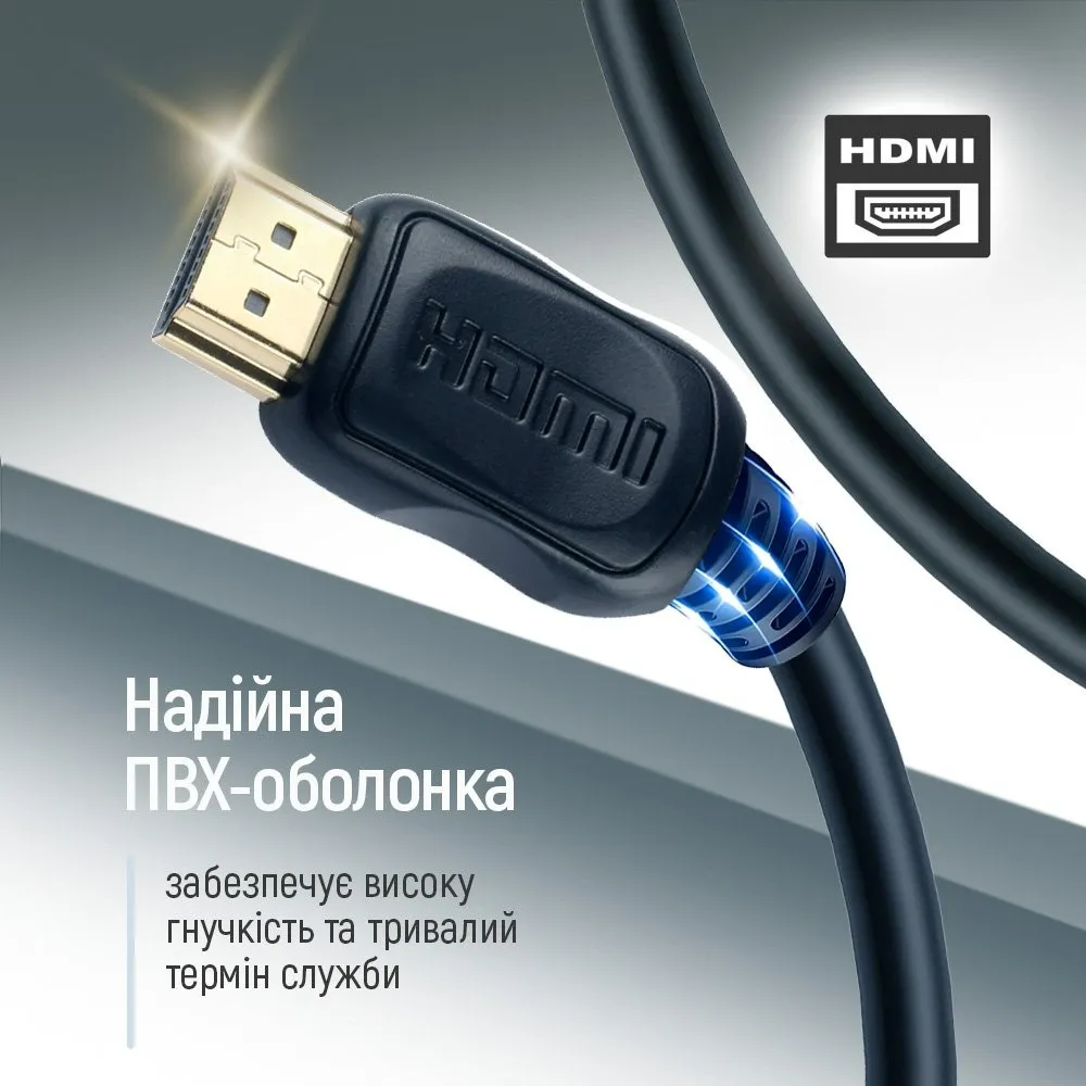 Кабель ColorWay HDMI - HDMI V 2.0 (M/M), 4K/60 Гц, 3 м, Black (CW-CBHD079-BK) - мініатюра 4