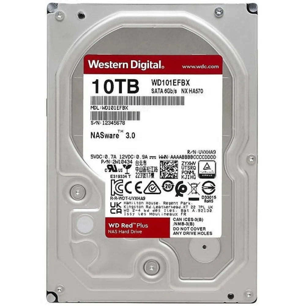 Накопичувач HDD SATA 10.0TB WD Red Plus 7200rpm 256MB (WD101EFBX) - зображення 1