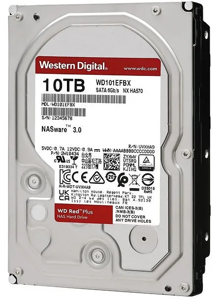 Накопичувач HDD SATA 10.0TB WD Red Plus 7200rpm 256MB (WD101EFBX) - мініатюра 2