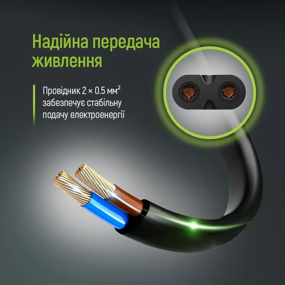 Кабель живлення ColorWay CEE7/16-C7, 3 м, Black (CW-CBP086-BK) - мініатюра 3