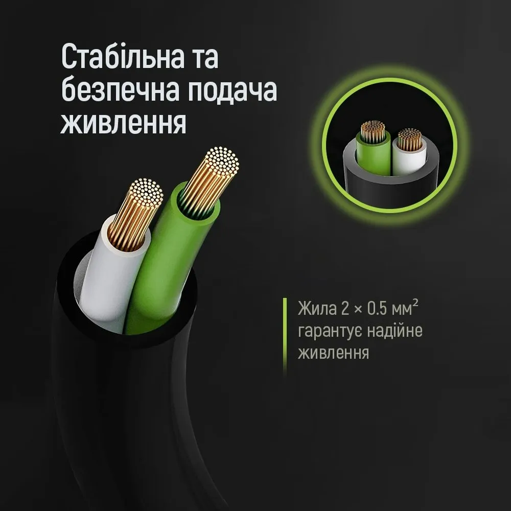 Кабель живлення ColorWay CEE7/7-C5, 1 м, Black (CW-CBP084-BK) - мініатюра 2