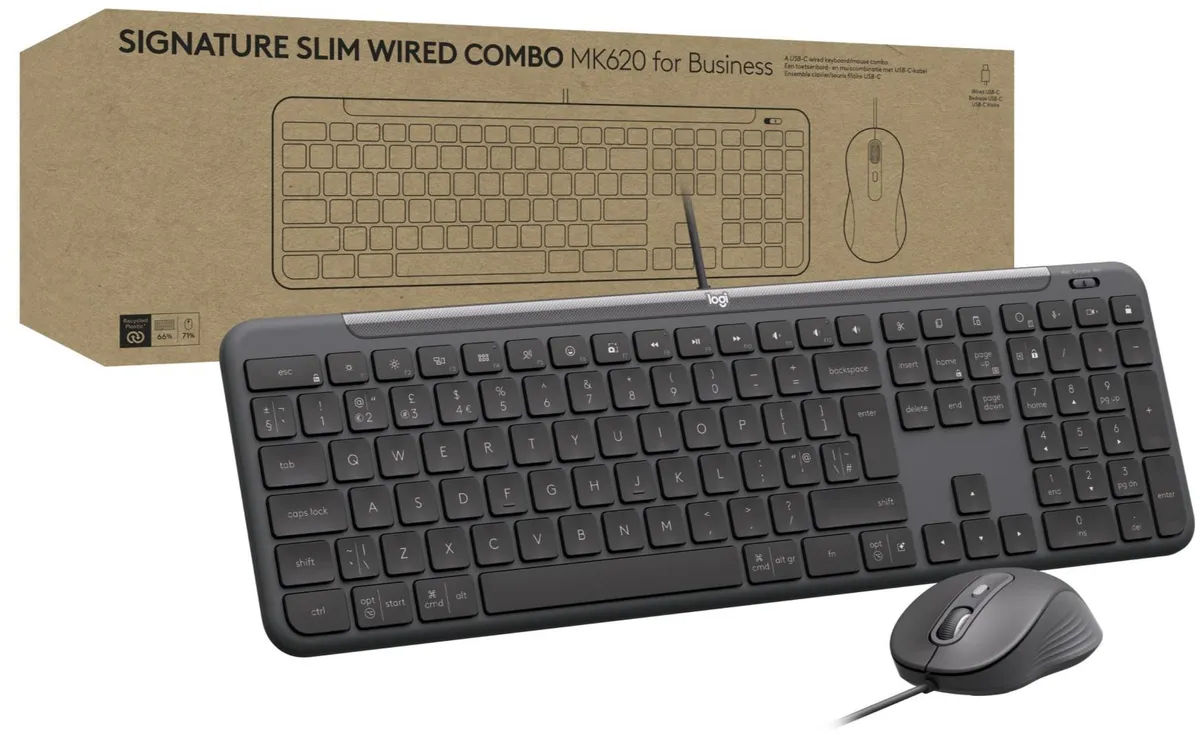 Комплект (клавіатура, миша) Logitech Signature Slim Combo MK620 Graphite (920-013349) - зображення 1