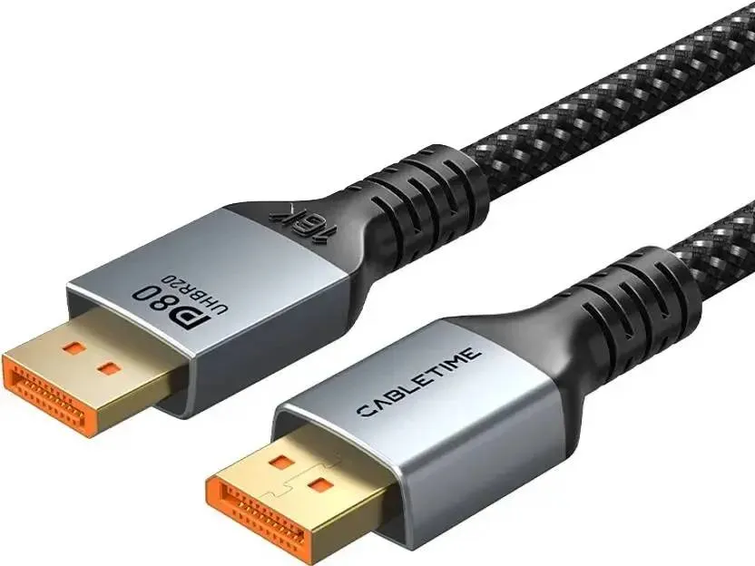 Кабель Cabletime DisplayPort - DisplayPort v2.1 (M/M), 16K, 1 м Black (CD13H) - мініатюра 2