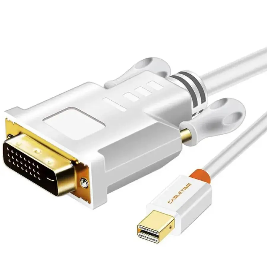 Кабель Cabletime mini DisplayPort - VGA v1.4 (M/M), 0.2 м White (CD48K) - зображення 1