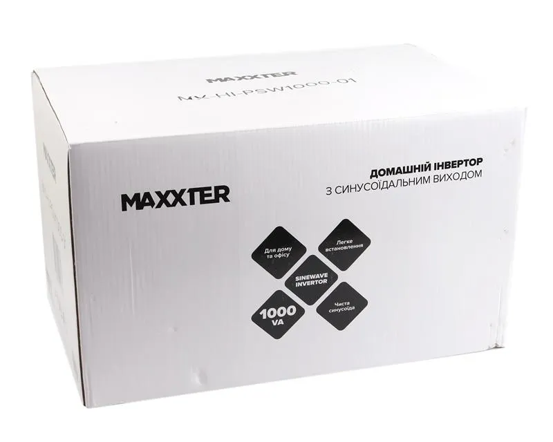 Джерело безребійного живлення Maxxter MX-HI-PSW1000-01 1000VA - мініатюра 4