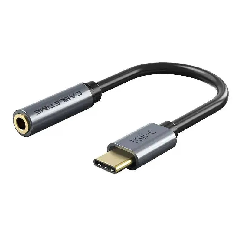 Кабель Cabletime USB Type-C - Audio 3.5 мм (M/F), 0.15 м, Black (CPA6G) - зображення 1