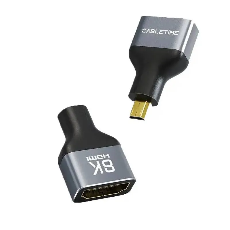 Перехідник Cabletime micro HDMI - HDMI (F/M), 0.1 м (CP46G) - зображення 1