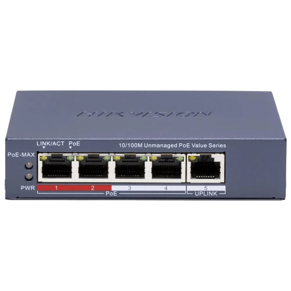 Комутатор Hikvision DS-3E0105P-E/M(C) PoE - зображення 1
