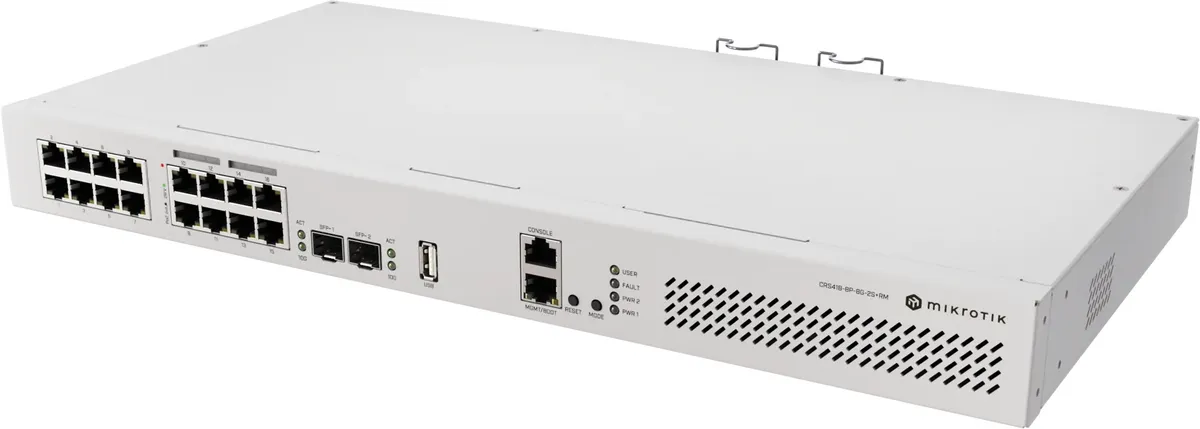 Комутатор MikroTik CRS418-8P-8G-2S+RM - мініатюра 2