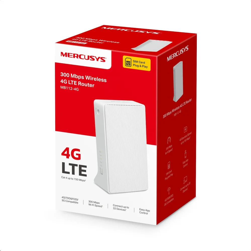 Бездротовий маршрутизатор Mercusys MB112-4G - зображення 1