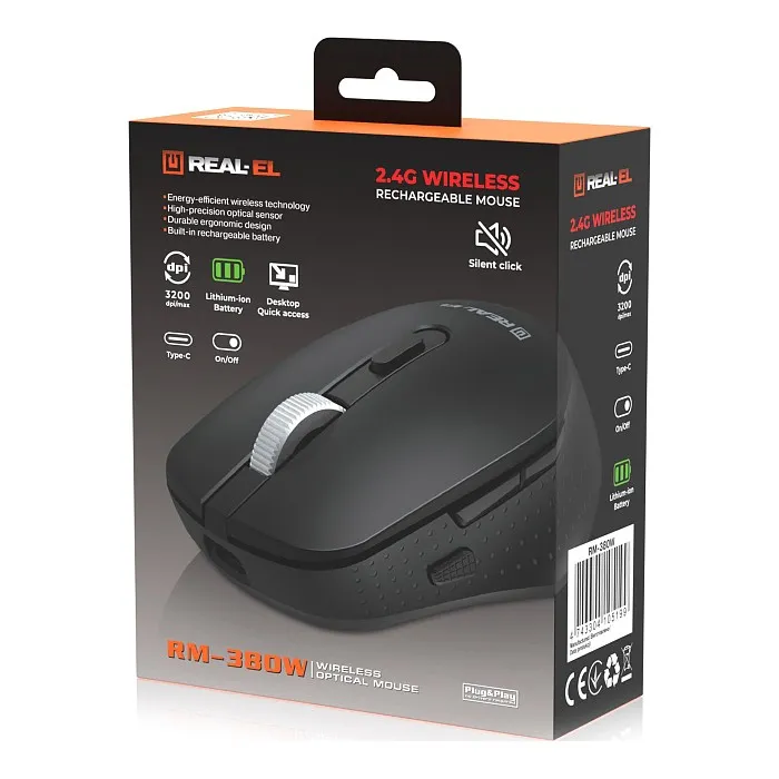 Миша бездротова REAL-EL RM-380W - мініатюра 9