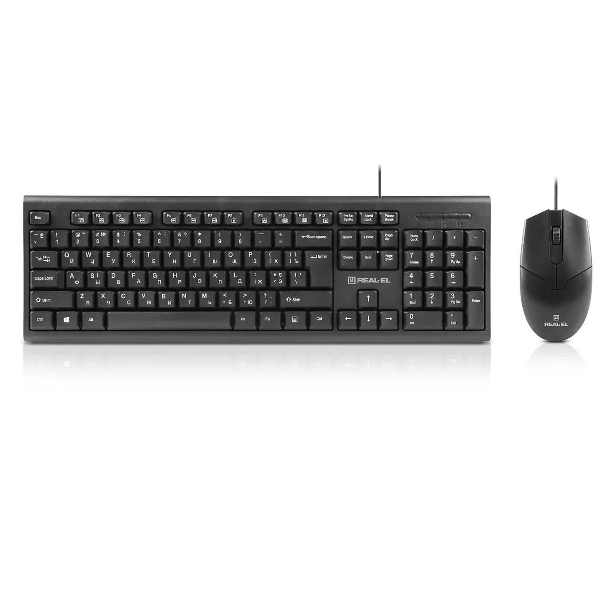 Комплект (клавіатура, миша) REAL-EL Kit 511 Black - зображення 1