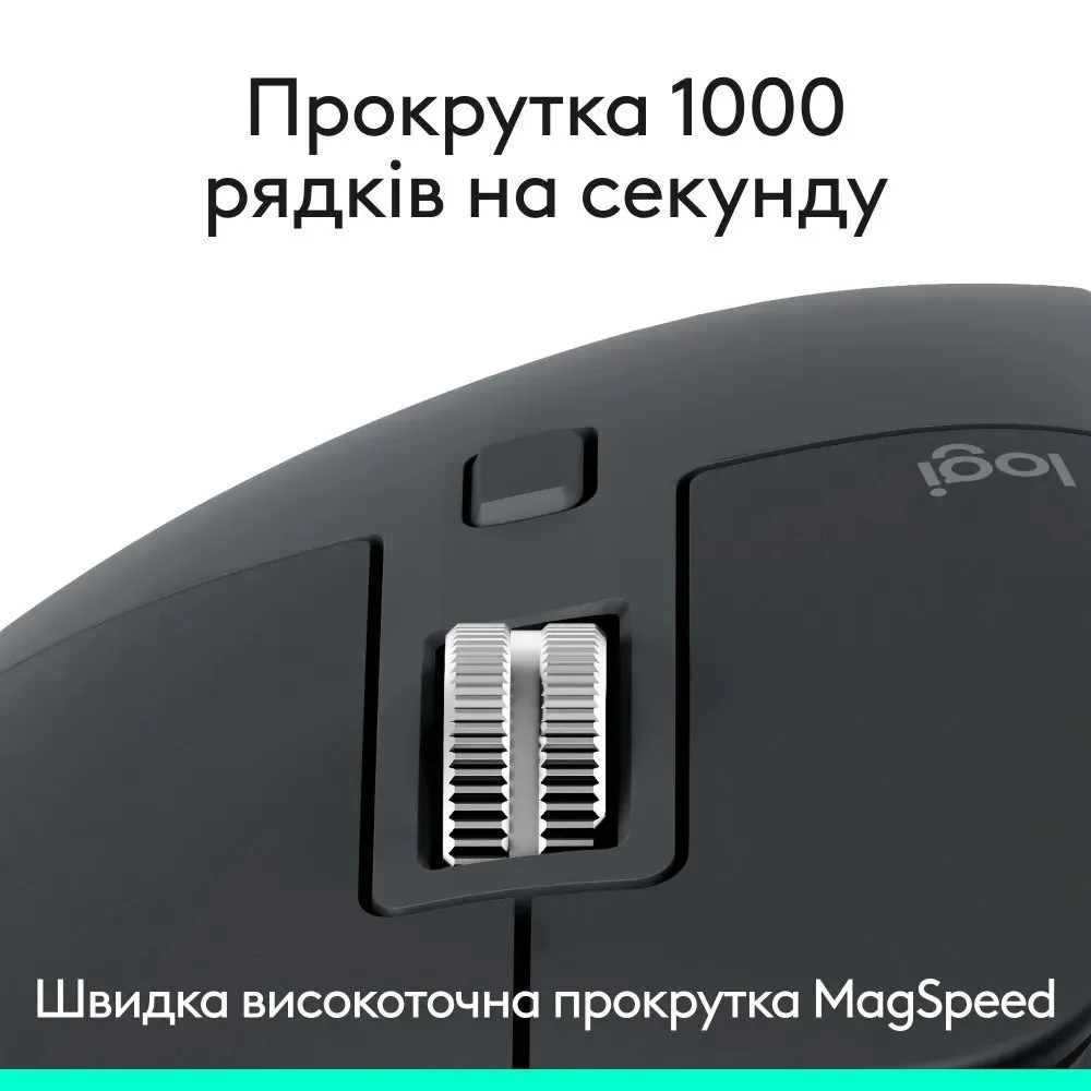 Миша бездротова Logitech MX Master 3S Performance BE Graphite (910-007501) - мініатюра 4