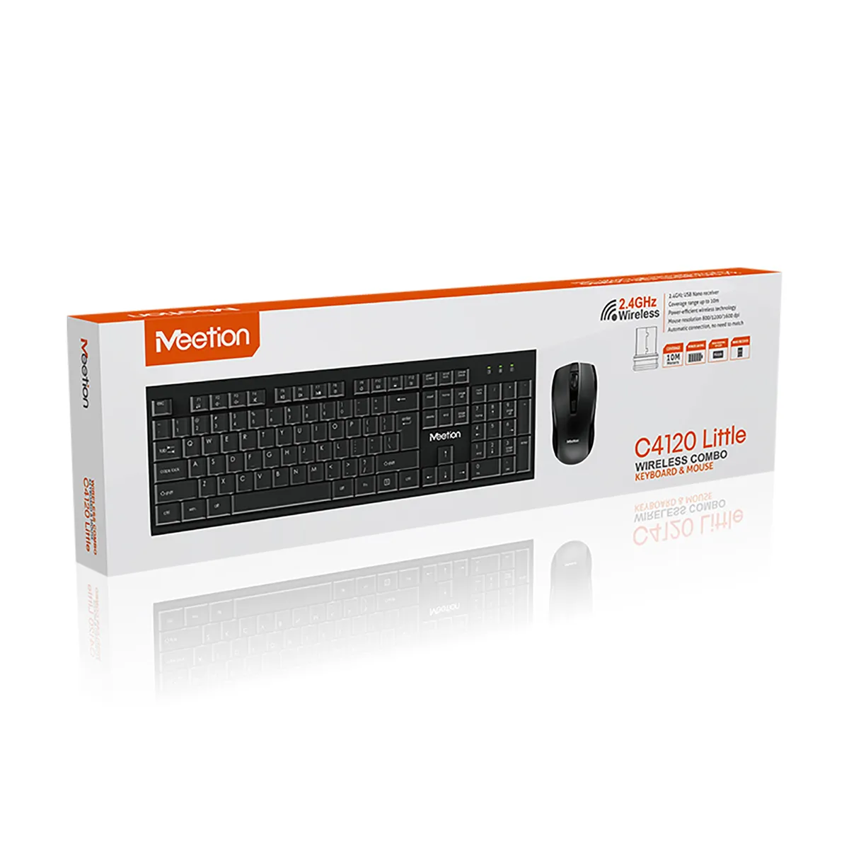 Комплект (клавіатура, миша) бездротовий Meetion C4120 Little Black (MT-C4120LITTLE-A-RUA) - мініатюра 7