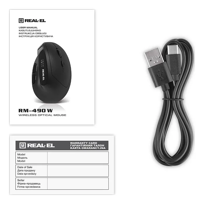Миша бездротова REAL-EL RM-490W Black - мініатюра 8