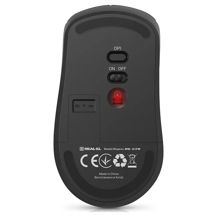Миша бездротова REAL-EL RM-317W Black - мініатюра 3