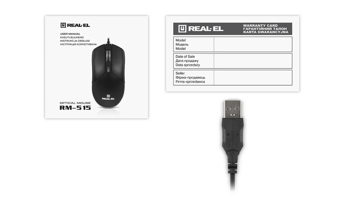 Миша REAL-EL RM-515 Black - мініатюра 10