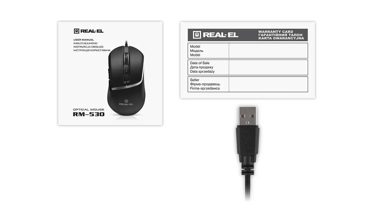 Миша REAL-EL RM-530 Black - мініатюра 10