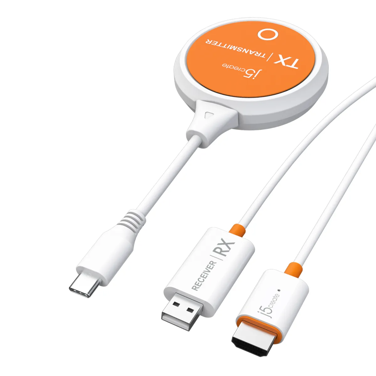 Подовжувач J5create USB-C - HDMI (M/M) до 15 м White (JVAW62-N) - зображення 1