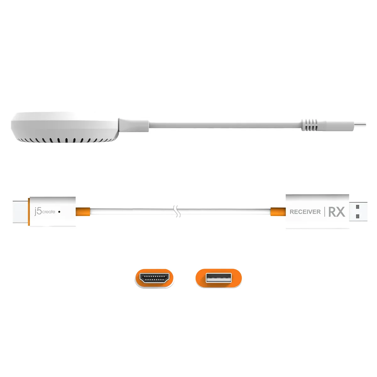 Подовжувач J5create USB-C - HDMI (M/M) до 15 м White (JVAW62-N) - мініатюра 3