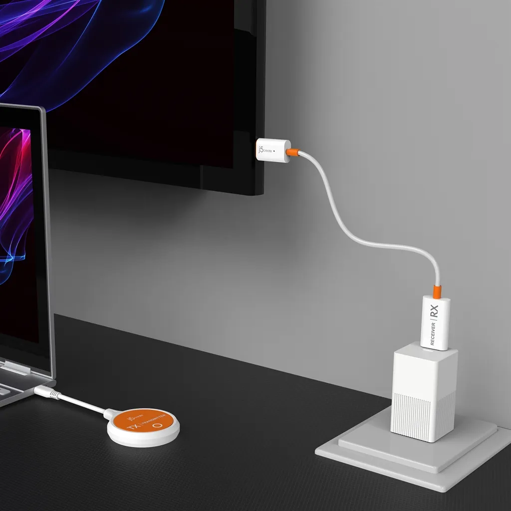 Подовжувач J5create USB-C - HDMI (M/M) до 15 м White (JVAW62-N) - мініатюра 4