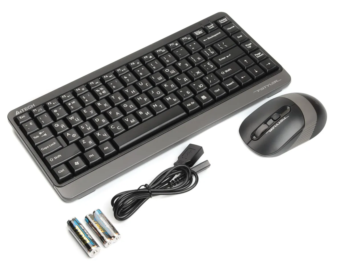Комплект (клавіатура, миша) бездротовий A4Tech FG1110 Grey - мініатюра 4