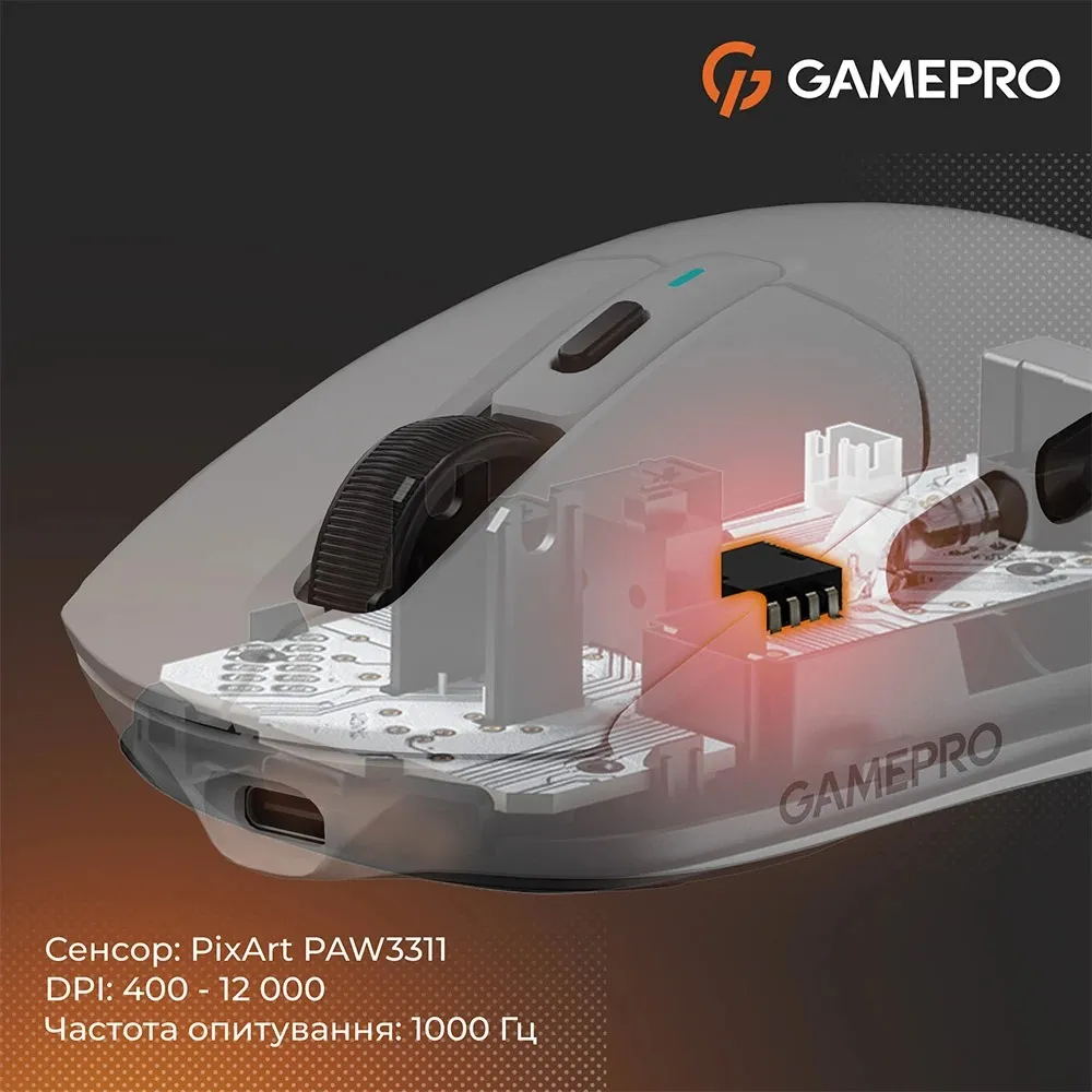 Миша бездротова GamePro Genesis Airmaster White (GM167W) - мініатюра 10