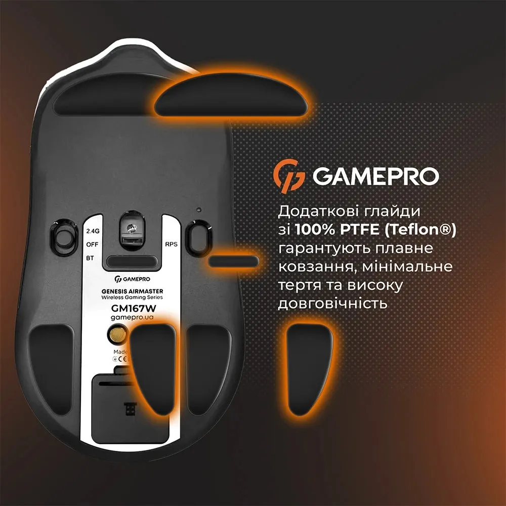 Миша бездротова GamePro Genesis Airmaster White (GM167W) - мініатюра 11