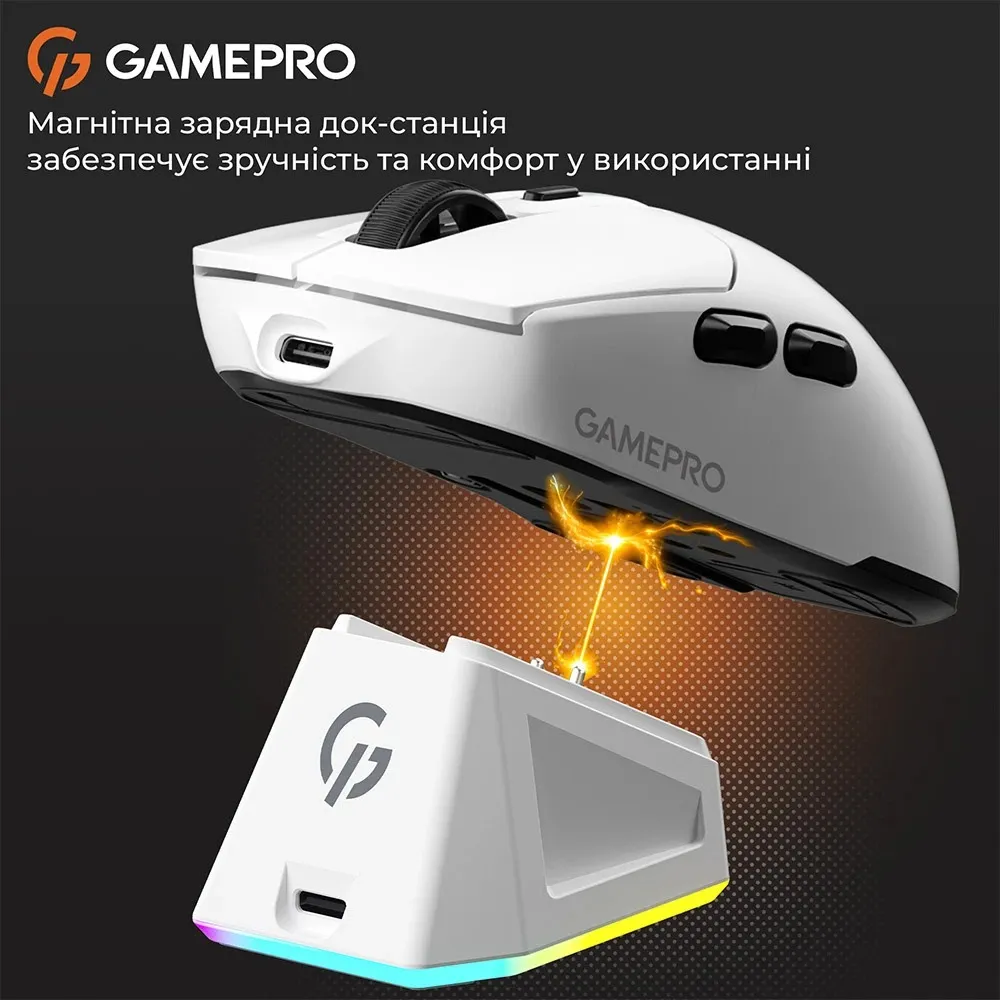 Миша бездротова GamePro Genesis Airmaster White (GM167W) - мініатюра 9