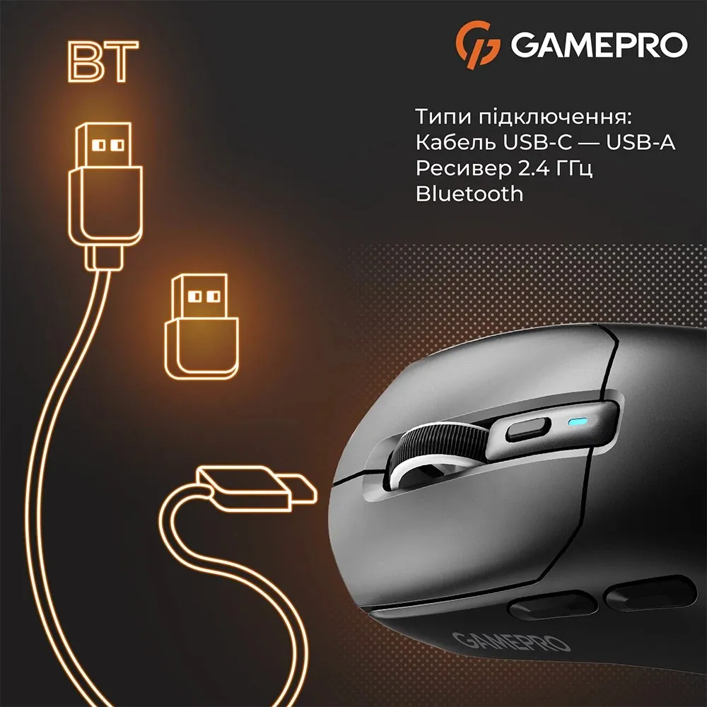 Миша бездротова GamePro Genesis Airmaster Black (GM167B) - мініатюра 10